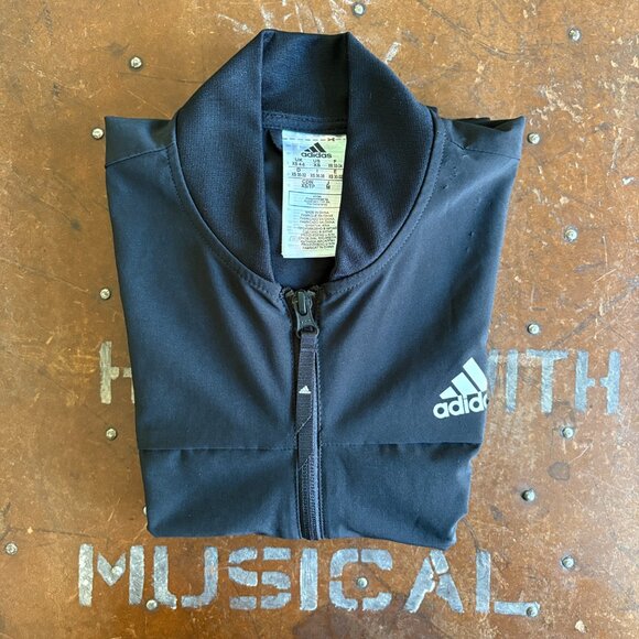 Adidas Women's Athletic Jogging Workout Full Zip Black Windbreaker Size XS - Picture 11 of 11